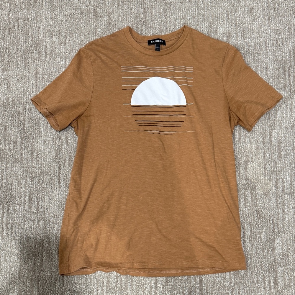 Express Tan Graphic Tee